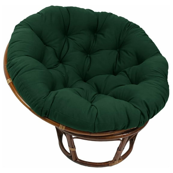 YfulYde Twill Papasan Cushion, 44" x 6" x 44", Forest Green