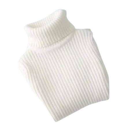 

Journey Kid s Winter Sweater for Boy Girl Knitted High Collar Turtleneck Pullover Tops(White 100cm)