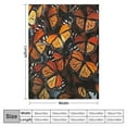 thumbnail image 4 of Chilfamy  LIVE &amp; LOVE Micro Blanket Throw Blanket Monarch Butterflies Print Ultra-Soft Fuzzy Cozy Warm Fluffy Plush Blanket for Bed Couch Chair Living Room Fall Winter Spring White, 4 of 6