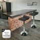 thumbnail image 2 of Taburetes de bar (2 unidades, altura regulable, de piel sintética, barra giratoria, mesa de cocina, altura de bar, taburetes, sillas de comedor, 2 unidades) Color Negro Stay Elit Taburetes minimalistas, 2 of 6