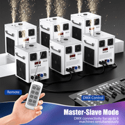 4pcs Cold Spark Machine,3 Gears Height Adjustable DMX Stage Firework Effect Machine with Flight Case for Wedding Stage DJ Disco Dance Show,White