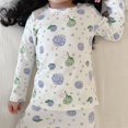 thumbnail image 6 of Pajamas for Kids Toddler Girls Spring Fall Winter Long Sleeve Pajama Sets, Kids 2Pcs Sleepwear Outfit Boys' Pajama Sets White 12 Months-18 Months, 6 of 6