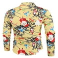 thumbnail image 3 of Men‘s Christmas Dress Shirts Fun Printed Long Sleeve Regular Fit Button Down Shirts Light Blue M, 3 of 8