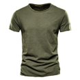 thumbnail image 1 of Camiseta 100% de algodón de calidad de marca para hombre, camisetas con cuello en V y diseño de moda, camisetas sólidas ajustadas, camisetas para hombre, camisetas de manga corta para hombre Tan Jianjun unisex, 1 of 2