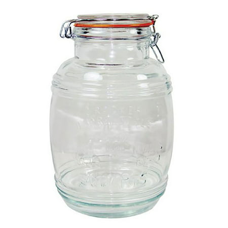 Grant Howard 50132 3 Quart Glass Cracker Barrel Jar with Wire Bail Closure