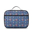thumbnail image 2 of Football Text Blue Pattern Insulated Lunch Bag Teens,Bento School Lunch Bag for Teens for Work,Picnic or Travel 10.6x7.7x4.3 Inches,12 Can Capacity, 2 of 6