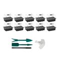 thumbnail image 1 of 10 Pack Seed Tray, 120 Cells Seed Kit with Humidity Dome, Heightened Lids Seedling Starting Trays,Black--, 1 of 5