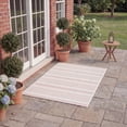 thumbnail image 4 of SAFAVIEH Courtyard Patrice Striped Indoor/Outdoor Area Rug, Ivory/Soft Pink, 4' x 5'7", 4 of 12