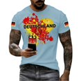 thumbnail image 4 of Women's Germany Football Graphic T-Shirt, Men's Soccer Graphic T-Shirt, Casual Short Sleeve Sports Top for Workout for Soccer Tournament 2026 Light Blue Size: 3XL, 4 of 4