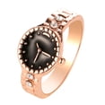 thumbnail image 2 of Cheers Montre Forme Pointeur en Alliage de Strass Cadran Rond Couple Bague pour Cocktail, 2 of 2