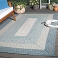 thumbnail image 4 of SAFAVIEH Braided Kent Geometric Machine Washable Reversible Area Rug, Blue/Aqua, 2' x 3', 4 of 18