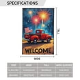 thumbnail image 3 of Welcome Summer Garden Flag Patriotic Fireworks Red Truck DoubleSided Yard Flag 12x18 Inch Independence Day Outdoor Decoration Holiday Festivities Seasonal Farmhouse Banner, 3 of 8
