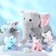thumbnail image 5 of Set de animales de peluche Skylety con diseño de elefante de peluche con bebés, 5 unidades, 5 of 7