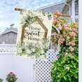 thumbnail image 2 of Spring Summer House Flag, Eucalyptus Home Sweet Home Large Yard Flag for Outside 28 X 40 Inch Double Sided Burlap Seasonal Home Outdoor Porch Decor, 2 of 6