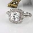 thumbnail image 5 of 3ct Square Women's Pink&White Wedding AAA CZ 925 Silver Engagement Ring Sz 4-9.5, 5 of 7