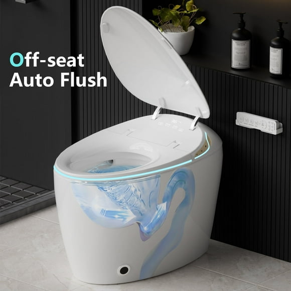 One-Piece Bidet Toilet Smart Toilet Toilet with Warm Water Sprayer & Dryer, Foot Sensor Operation, Heated Bidet Toilet Seat, Multi Washing Mold