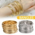 thumbnail image 2 of Misterolina 12pcsset Punk Chain Bracelets Set For Women Boho Thick Charm Bangles, 2 of 7
