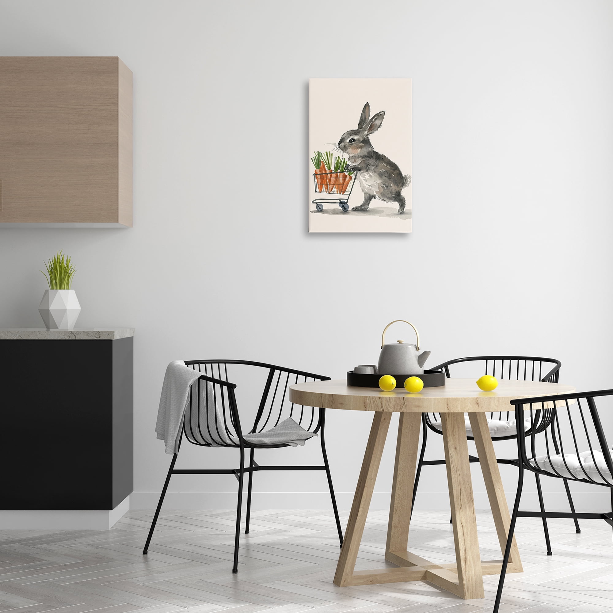Bunny with Carrots Canvas Art, 16 x 24, Made In USA