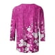 thumbnail image 4 of Karight Women's Floral Printed Tops 3/4 Sleeve Tunic T Shirts Crew Neck Plus Size Trendy Outfits Vacation Outfits, 4 of 5