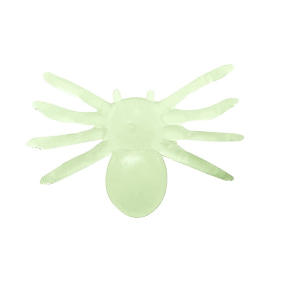 Clearance Under $1.06! 50 Pack Mini Plastic Glow in The Dark Spider Toy, Halloween Prank Decor and Party Favor