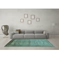 thumbnail image 3 of Ahgly Company Machine Washable Indoor Rectangle Oriental Light Blue Industrial Area Rugs, 5' x 7', 3 of 4