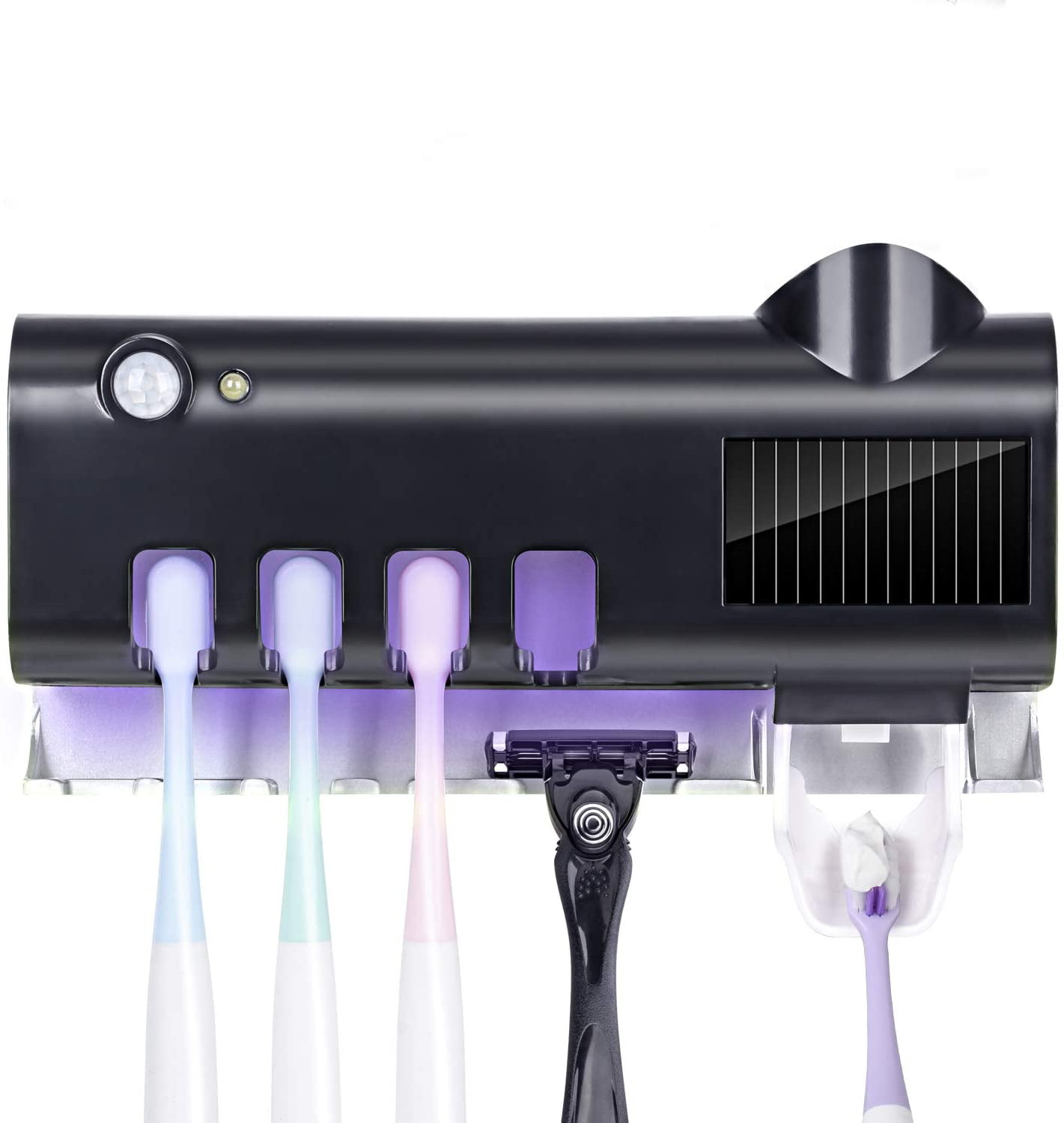 Details about   Toothbrush Holder Cleaner UV Light & Automatic Toothpaste Dispenser Rechargeable 