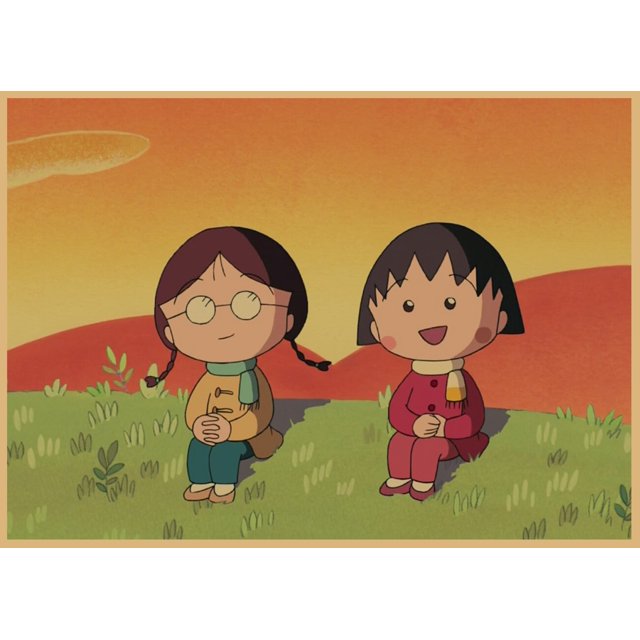 Póster Chibi Maruko-chan, anime japonés, 29,7 x 42 cm, arte de pared