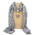 thumbnail image 3 of Fashion Brand New Women Long Chiffon Leopard Lady Scarf Necklace Pendant Jewelry, 3 of 11