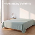 thumbnail image 2 of Unique Bargains Microfiber Gauze Bed Sheet Breathable Flat Sheet Light Blue 63"x91", 2 of 5