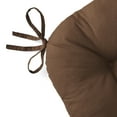 thumbnail image 3 of Mainstays Faux Suede 14.5" Chair Cushion with Ties, 4 Pack, Warm Chocolate, 3 of 5