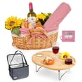thumbnail image 1 of Cesta de pícnic Filano para 2 personas con mesa de bambú y bolsa térmica, 1 of 9