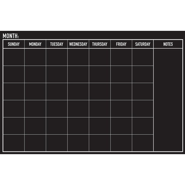 Vinyl PeelAndStick Chalkboard Calendar (Other)