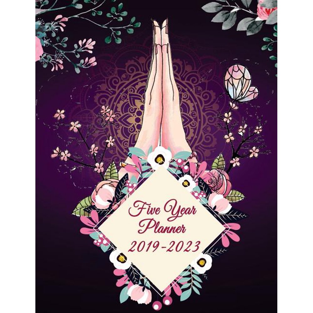 2023 Calendar 8 5 X 11 Five Year Planner 20192023 Pink Flowers Design, 8.5" X 11" Five Year 20192023 Calendar