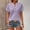 *Purple, variant on ClodeEU Women's V Neck Short Sleeve Blouse, Casual Solid Color Loose Fit Button Top Black,Women's Plus L