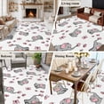 thumbnail image 4 of Rectangle Rug 5x8ft Area Rug,Cartoons Little Elephants Area Rugs for Living Room Bedroom,Modern Pink Butterflies Floor Mat Non-Slip Non-Shedding Carpet Indoor Accent Rugs, 4 of 9
