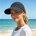 thumbnail image 2 of OJSFQUFP Women's Wide Brim Sun Visor Hat UPF Sun Baseball Hat with Adjustable Ponytail for Hiking Fishing Running, 2 of 5