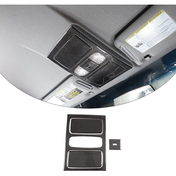 TINKI Fit  for Toyota Tacoma 2011 2012 2013 2014 2015 Car Soft Carbon Fiber Inner Front Row Roof Reading Light Panel Trim Interior Car Accessories