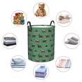 thumbnail image 3 of Lsque Christmas Dachshund pattern Laundry Hamper Basket, Tall Woven Rope Hamper Basket for Clothes, Lightweight Storage Basket, Collapsible Waterproof-Medium, 3 of 8