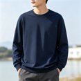 thumbnail image 2 of Mfakffe Mens Long Sleeve T Shirts Crew Neck Casual Basic Pullover Shirt Casual Basic Tee Soft Breathable Lightweight Tops, 2 of 5