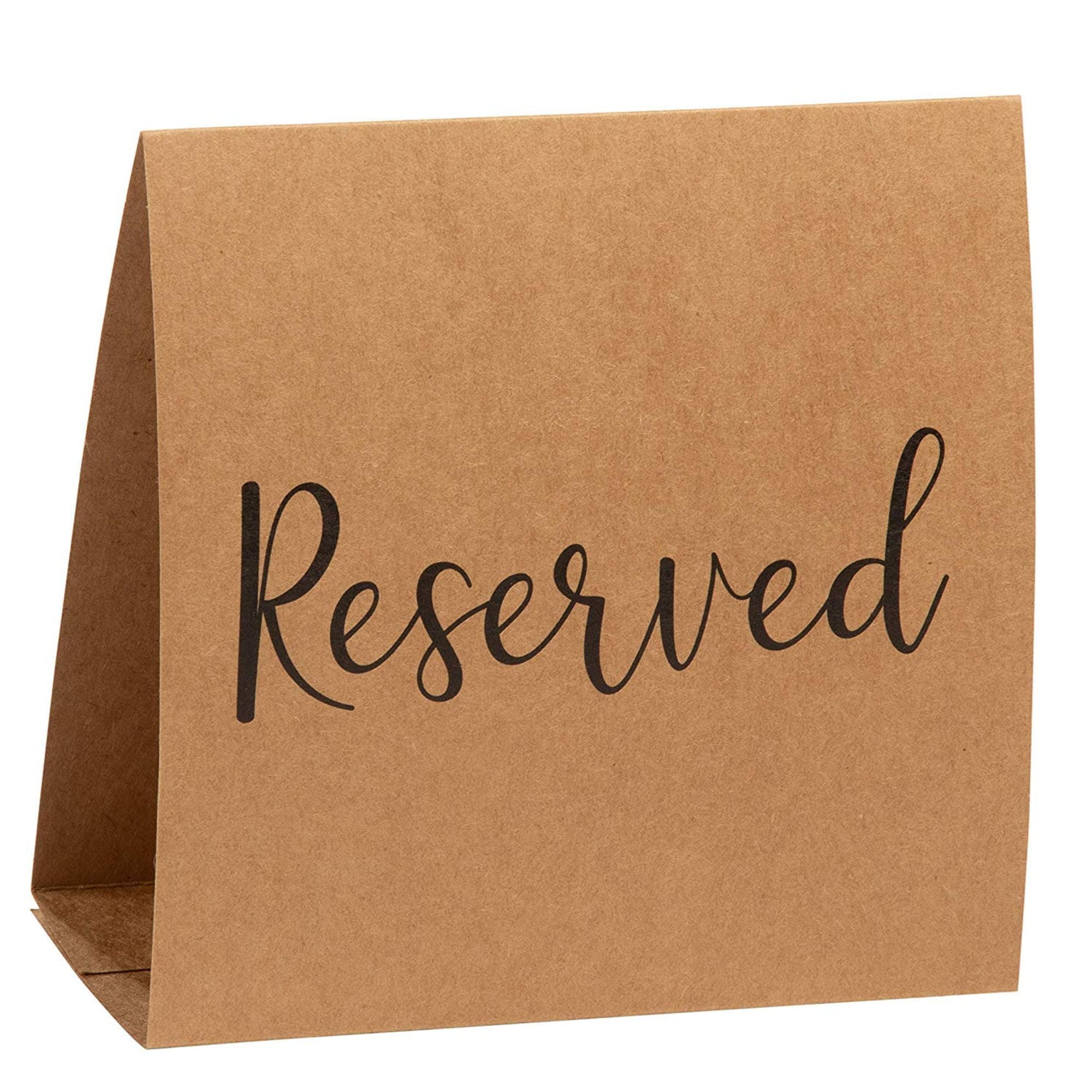 Reserved Tent Sign Table Card Reserved Tent Sign Table Card