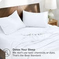 thumbnail image 4 of Bare Home TENCEL™ Sheet Set - Lyocell derived from Eucalyptus - Split King, White, 4 of 7