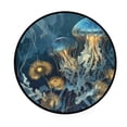 thumbnail image 2 of 36.2 Inch Round Floor Mat Enchanted Ocean Scene Carpet Decor Rug for Living Room Bedroom, 2 of 6