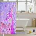 thumbnail image 3 of Mermaid Fish Scale Bath Curtain Pink Mermaid Scales Bathroom Shower Curtain Set for Boys Girls Fish Scales Shower Curtain Ocean Life Sea Animal Kids Bathroom Accessories Decorative 72"x72", 3 of 6