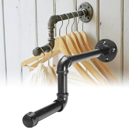 - Industrial Vintage Wall Clothes Rail Pipe Rack Home Laundry Shelf Hanger Hook