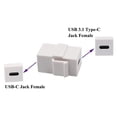 thumbnail image 2 of USB 3.1 Tipo C Keystone A Jack Acoplador Inserta Puerto Enchufe () Blanco, 2 of 6