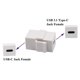 thumbnail image 2 of USB 3.1 Tipo C Keystone A Jack Acoplador Inserta Puerto Enchufe () Blanco, 2 of 6