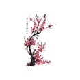 thumbnail image 4 of 1pc Women'S Casual Round Neck Short Sleeve T-Shirt with Red Leaf Tree Print, Fashionable Geometric Pattern, Knitted Polyester Fabric, Comfortable All-Season Top, 4 of 8