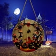 thumbnail image 2 of Wreaths with LED Lights Hanging Sign Home Outdoor Decor Halloween, 2 of 2