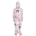 thumbnail image 3 of Soft Big Kids Onesie Pajamas Cozy Loose-Fit Jumpsuits for kids with Pockets for Christmas Lounge & Play Panda and Clouds Pattern, 3 of 8