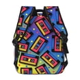 thumbnail image 4 of Pofeuu Vintage Audio Cassettes Print Backpack for Men and Women - Basic Bookbag Casual Daypack Backpacks for College Work Travel-One Size, 4 of 5